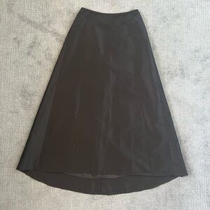 Ann Taylor Brown Fit & Flare Maxi Ball Skirt